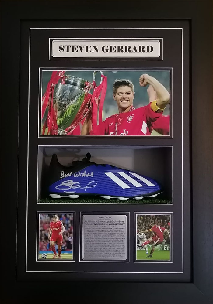 Steven Gerrard: Signed & Inscribed Adidas boot