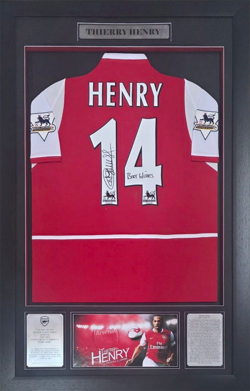 Thierry Henry Arsenal signed and framed shirt