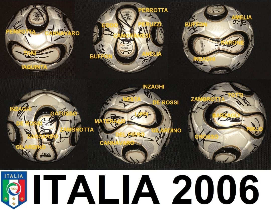 Italy 2006 World Cup Winners Team Signed Ball incl Acrylic Case - Image 2