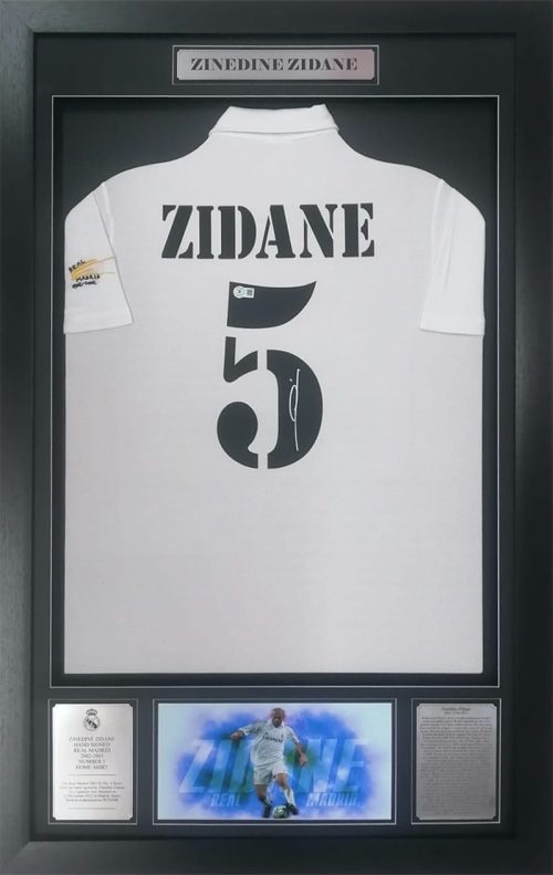 Zinedine Zidane Real Madrid 2002-2003 Signed and Framed Shirt